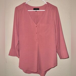 Fred David Rose Button-Up Blouse